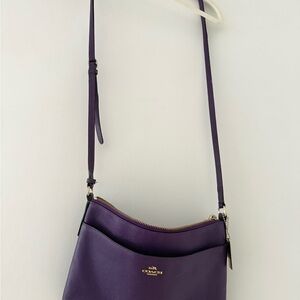 Coach purple leather crossbody bag